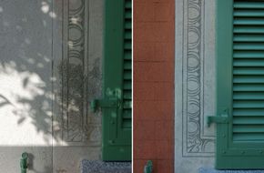 Particolare a graffito