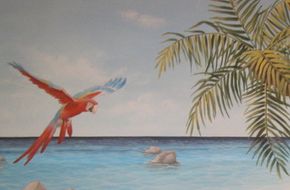 Trompe l'oeil spiaggia caraibi