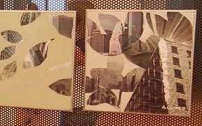 Metamorfosi - acrilico, foglia argento e collage su tela
