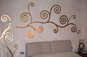 Ambientazione fantasia in foglia d'oro